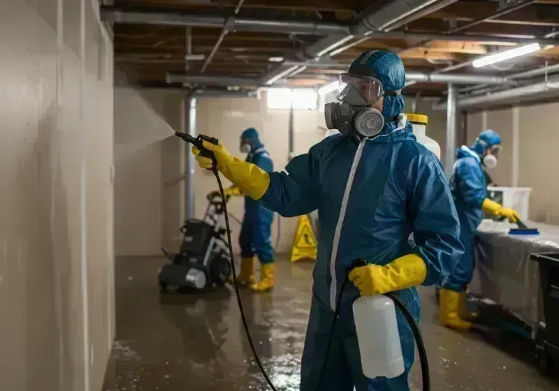 Basement Sanitization and Antimicrobial Treatment process in DeKalb County, IL