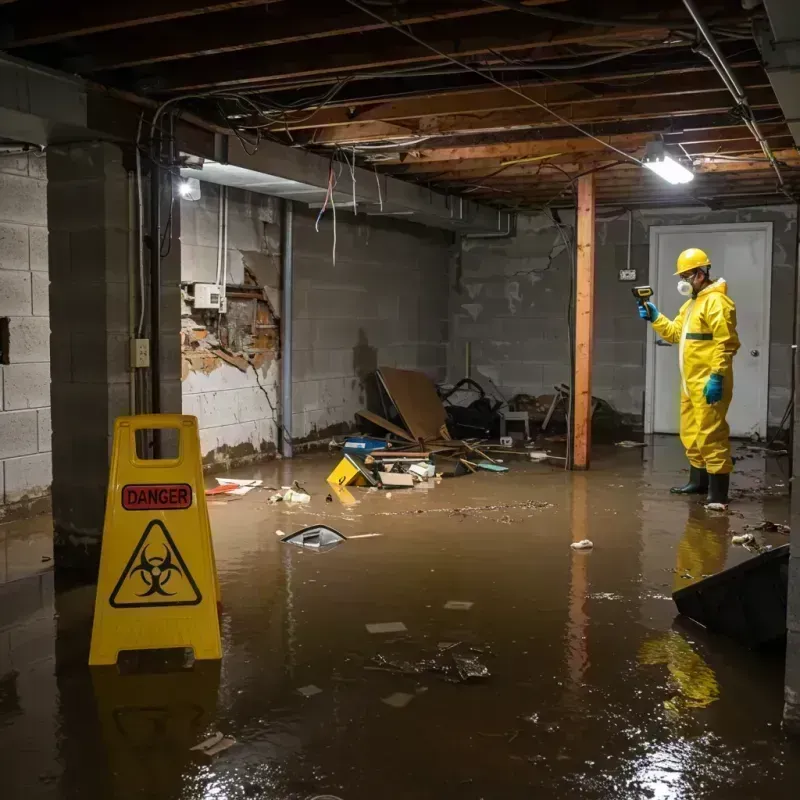 Flooded Basement Electrical Hazard in DeKalb County, IL Property